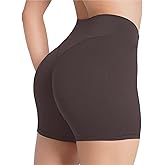 Sunzel No Front Seam High Waist Gym Shorts for Women, Squat Proof Biker Shorts with Tummy Control for Yoga Workout Running