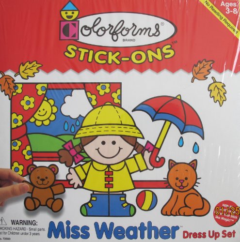 Colorforms Miss Weather Dress Up Set Stick Ons Colorforms 2000