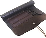 Xrten Leather Carving Tool Roll Bag 5 Pockets Brown PU Leather Storage Pouch view 7