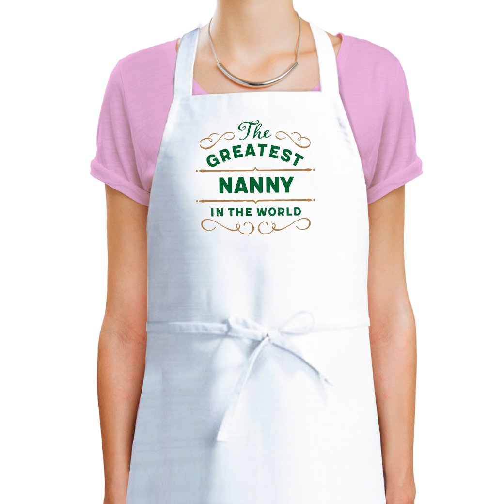D Design Invent Print! Nanny Apron Funny Cooking Gift Present Greatest Nanny