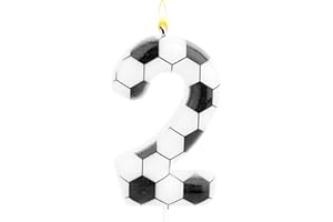 Soccer Birthday Candle, Number Cake Candles Football Cake Decorations for Women Men Birthday Celebration Sport Party Supplies