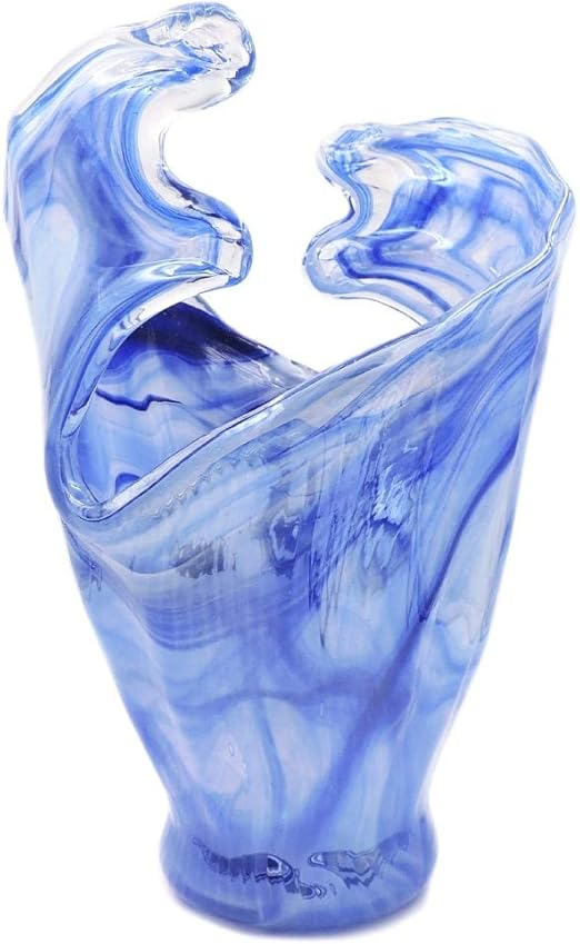 Tammaro Home Deep Blue Waves Murano Glass Vase Amazon.co.uk Kitchen