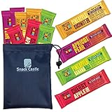 Kind Pressed Bars - 4 Flavor Fruit and Veggie Bar Variety Pack (Pack of 12) with One Snack Castle 9