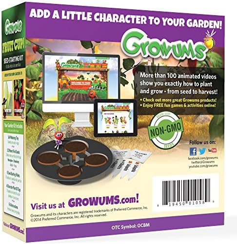 Growums Fruit Cup Garden Tray (4 Count)