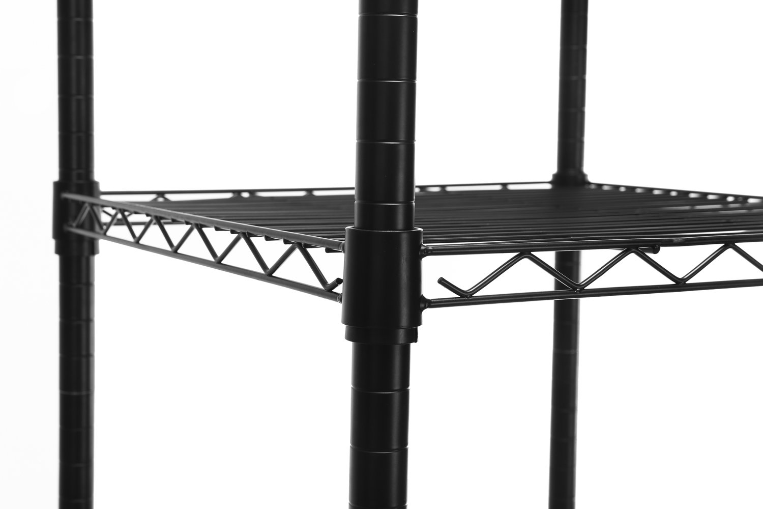 HollyHOME 5 Shelves Adjustable Steel Wire Shelving Rack in Small Space