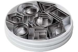 Ateco 4845 Geometric Shape Cutter, Set of 24