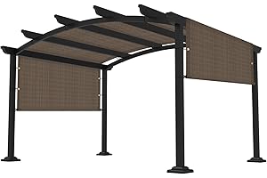 FLORALEAF 8'×16' Pergola Shade Cover Universal Replacement Canopy for Outdoor Patio Porch Backyard Gazebo with Grommets Weighted Rods