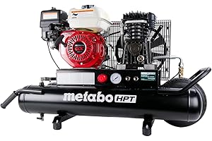 Metabo HPT Gas Powered Wheeled Air Compressor, 8 Gallon, 116 to 145 PSI, Professional Grade Honda GX Engine, Cast Iron Cylinder, Powerful Compression, Integrated Control Panel, EC2510E
