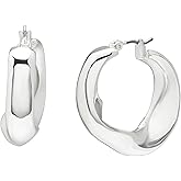 Robert Lee Morris Soho Women's Sculpted Medium Hoop Earrings