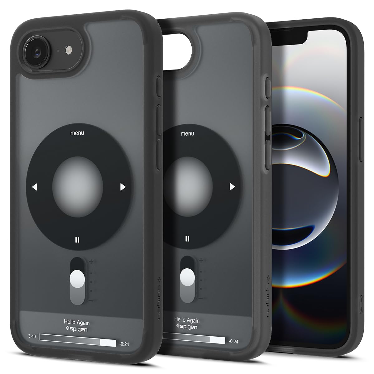 Funda Spigen Ultra Hybrid MagFit Direct Digital Printing para iPhone 17e / 16e [Diseño personalizado] [Compatible con Magsafe] - Negro clásico