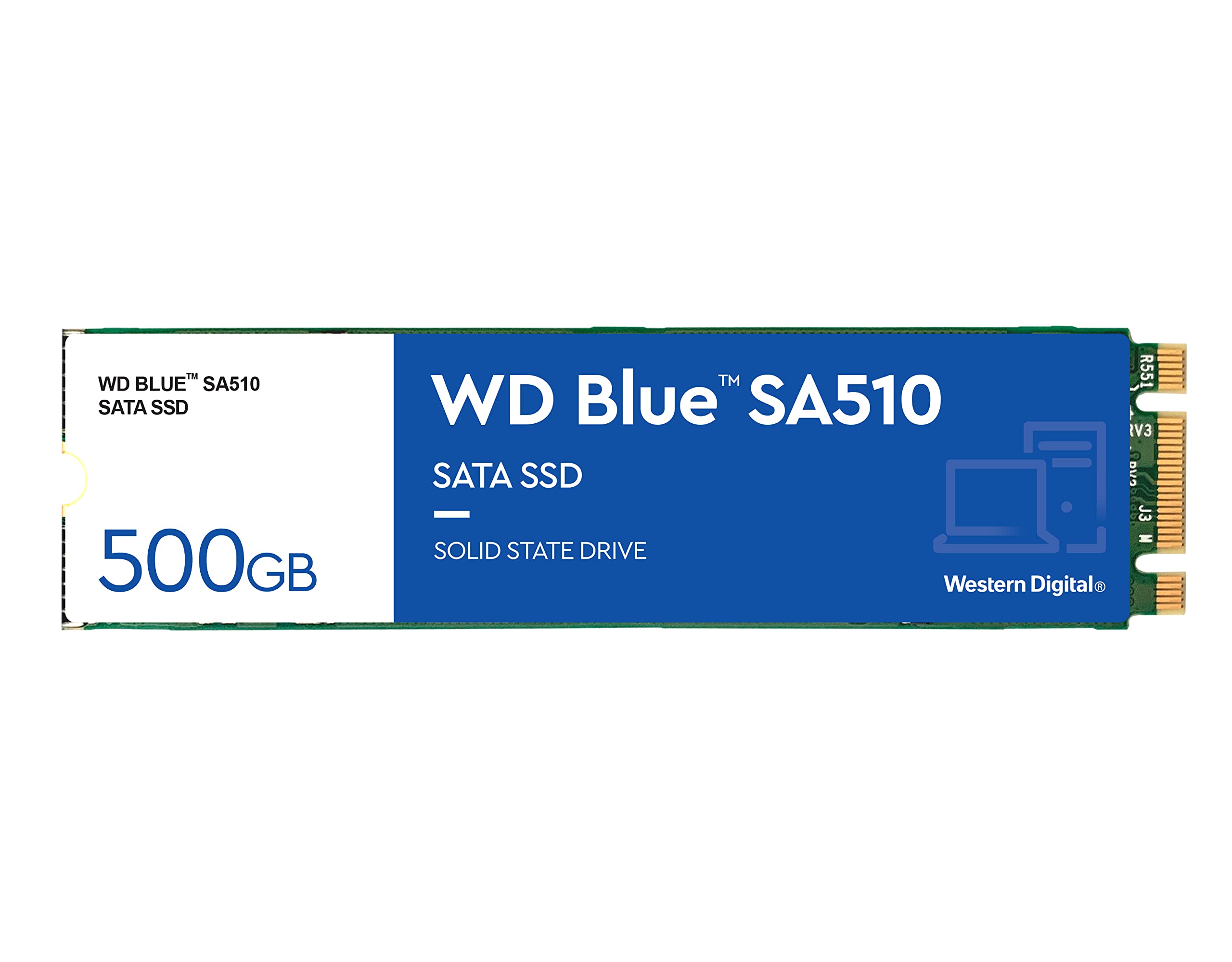 WD Blue SA510 500GB, M.2 SATA SSD, up to 560 MB/s, Includes Acronis True Image for Western Digital, Disk & Cloning Migration, Flexible backup & recovery, ransomware protection