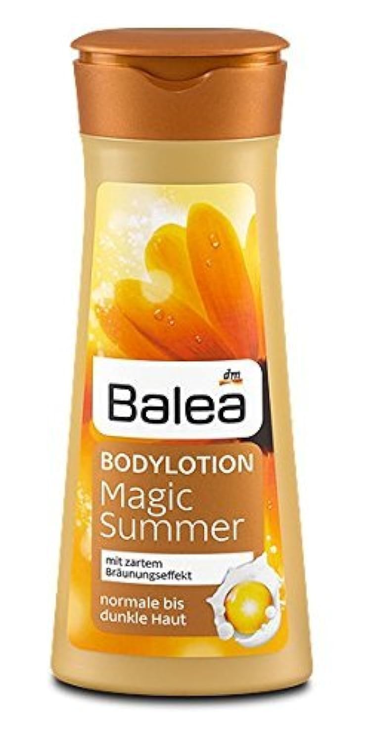 Balea Magic Summer Gradual Tan Body-Lotion for Normal & Darker (Olive) Skin-Tones (Large Size - 400ml) – Not Tested on Animals