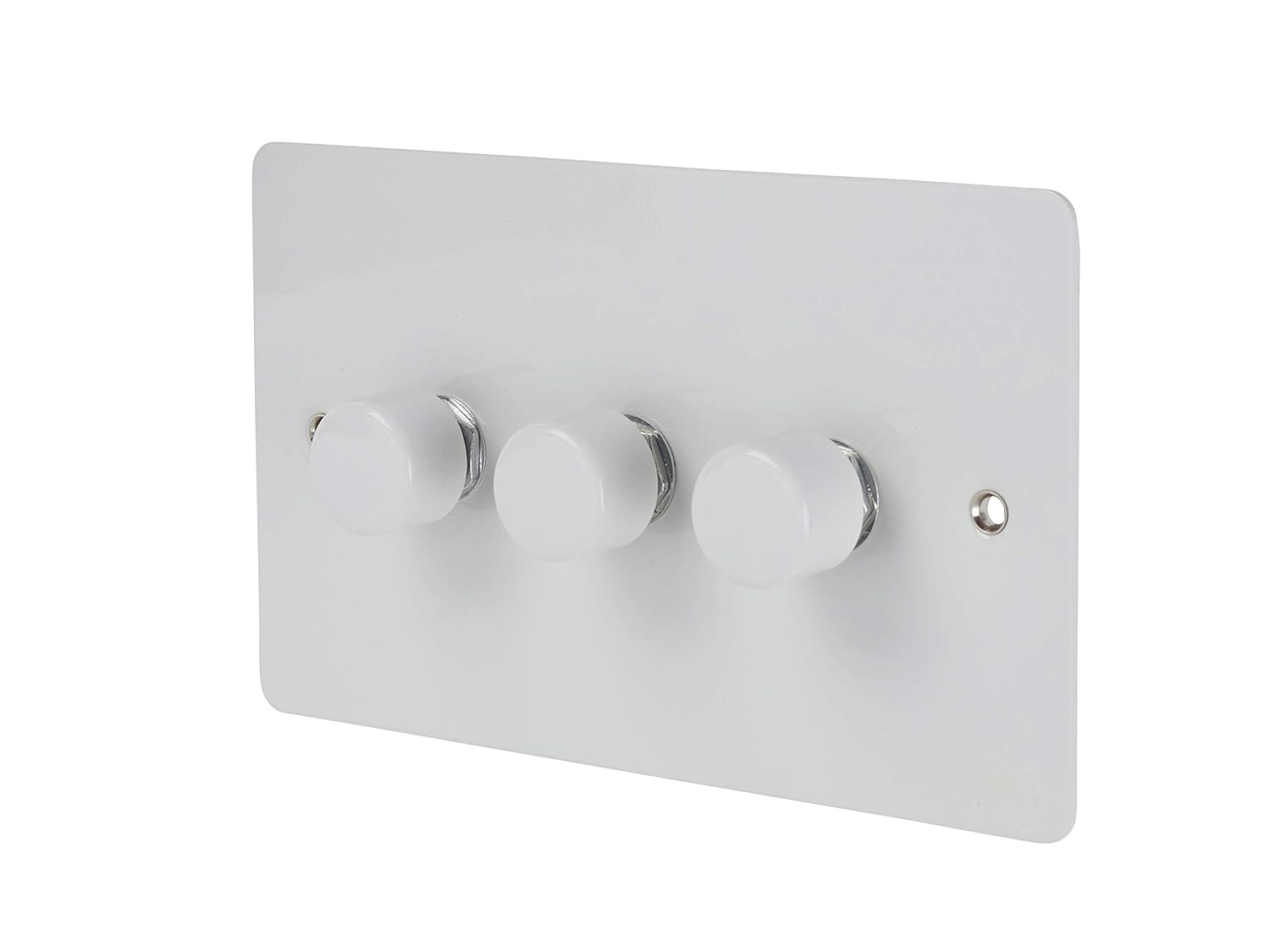 Schneider Electric Ultimate Flat Plate - 3 Gang 2 Way Dimmer Light Switch, Main & Low Voltage, 250W/VA, GU6232CPW, Painted White - Image 3