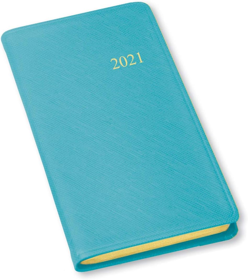2021 Pocket Weekly Planner by Gallery Leather - Key West Turquoise, 6"x3.25"