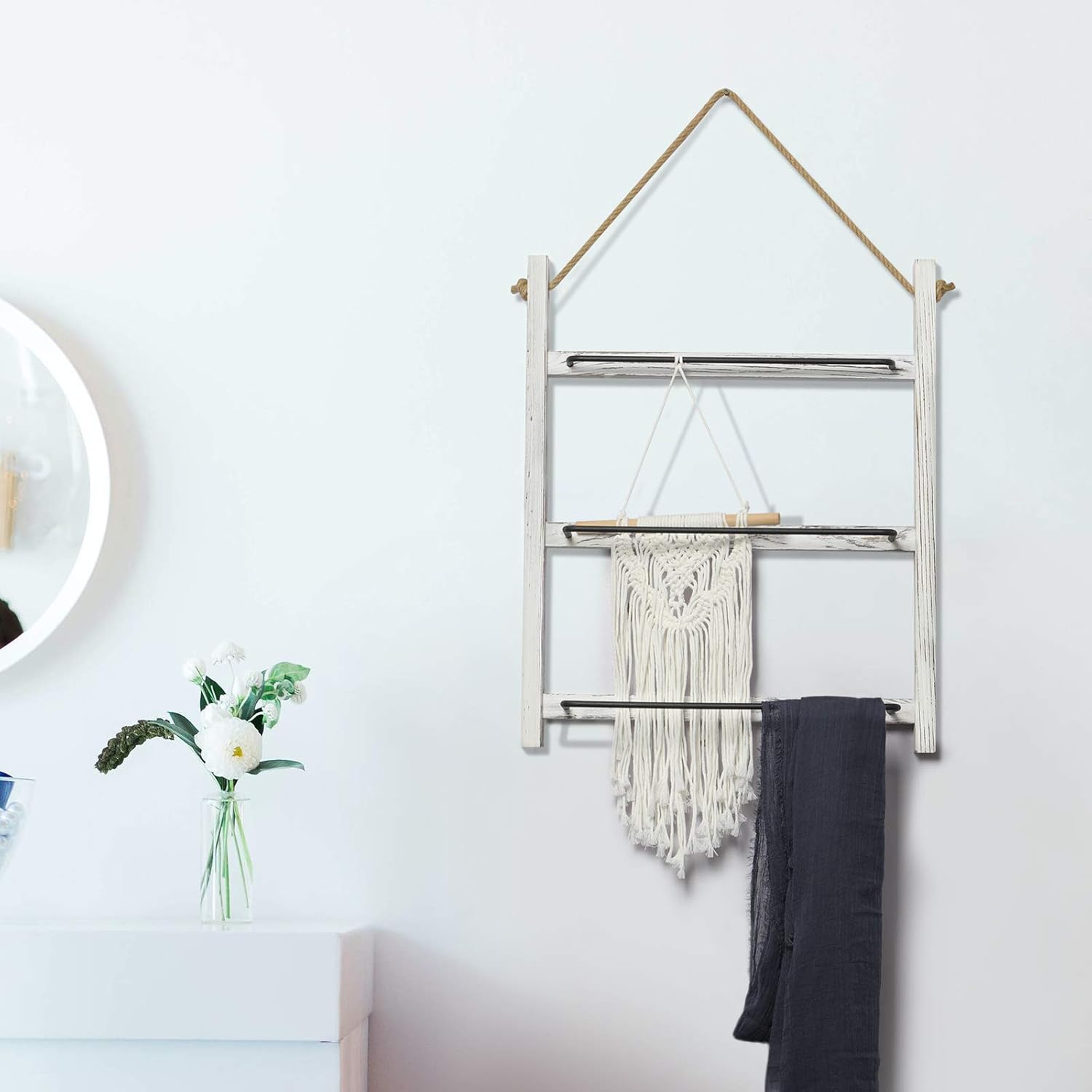 OROPY Toallero de Pared de 50 cm de Ancho, 3 Niveles Escalera ...