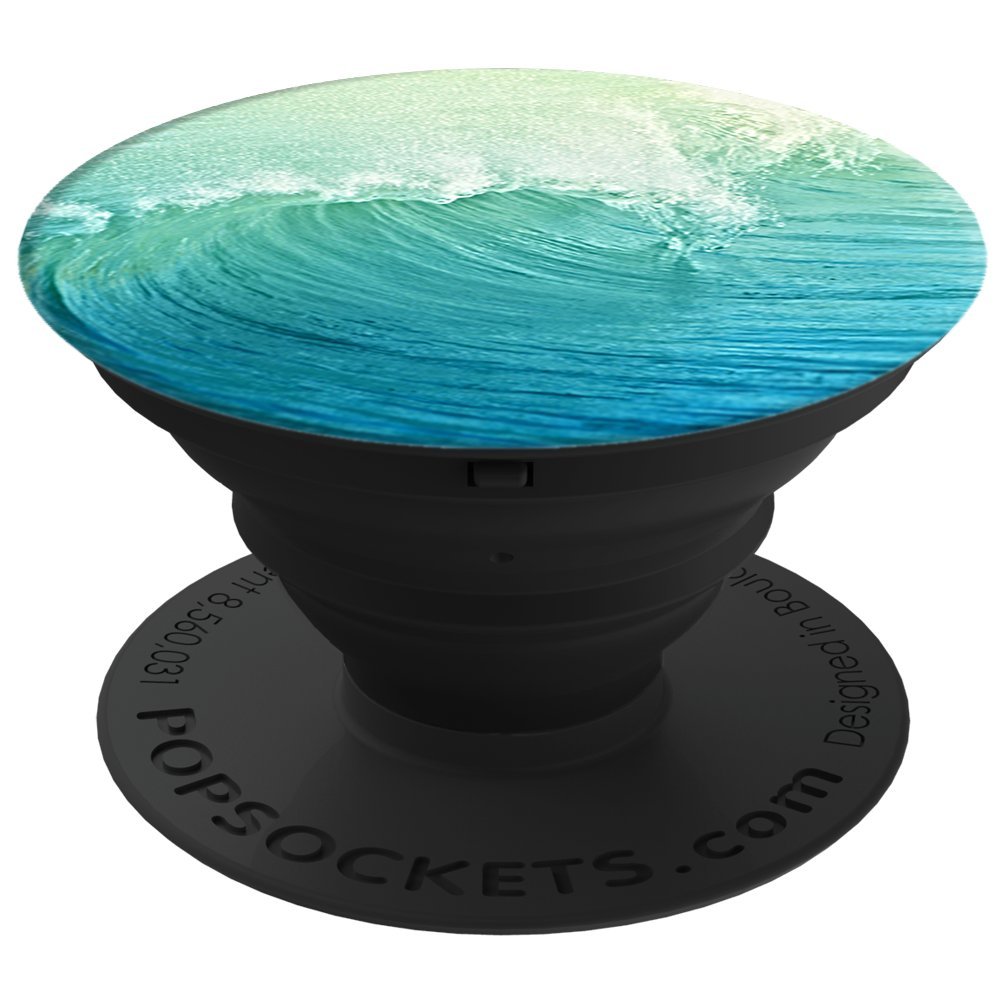 PopSockets Official (Not Swappable) Expanding Grip and Stand for Smartphones and Tablets Wave