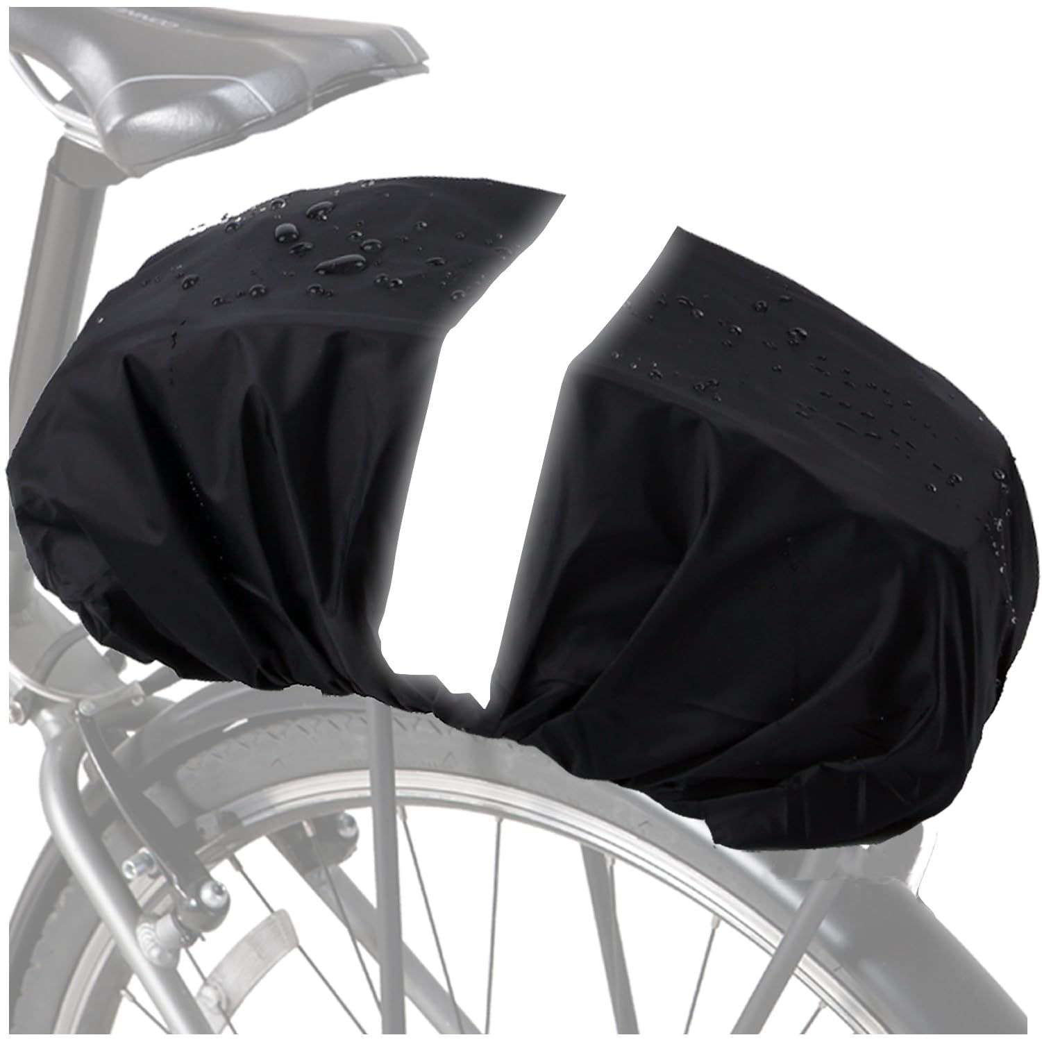 Photo 1 of VAOLOAV 20L Bike Rear Rain Cover Bike Rack Trunk Bag Cover with Reflective Strip Black