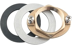 DGBRSM 1set Stainless Steel Colour Bathroom Hot and Cold Tap Faucet Lock Nut Faucet Nut Hex Brass Female Locknut Faucet Washers for Secure Faucet Locknut Faucet Plumbing Installation