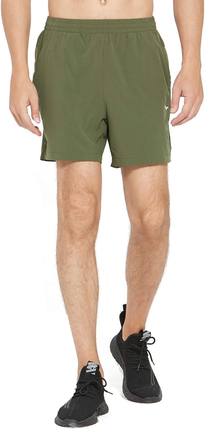 MIER Men's Workout Running Shorts Quick Dry Active 5 Inches Shorts with Pockets, Lightweight and