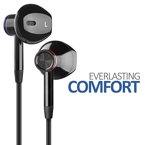 LUDOS NOVA Wired Earbuds in-Ear Headphones, Year Warranty, Earphones with  Microphone, Plug-in Ear Buds