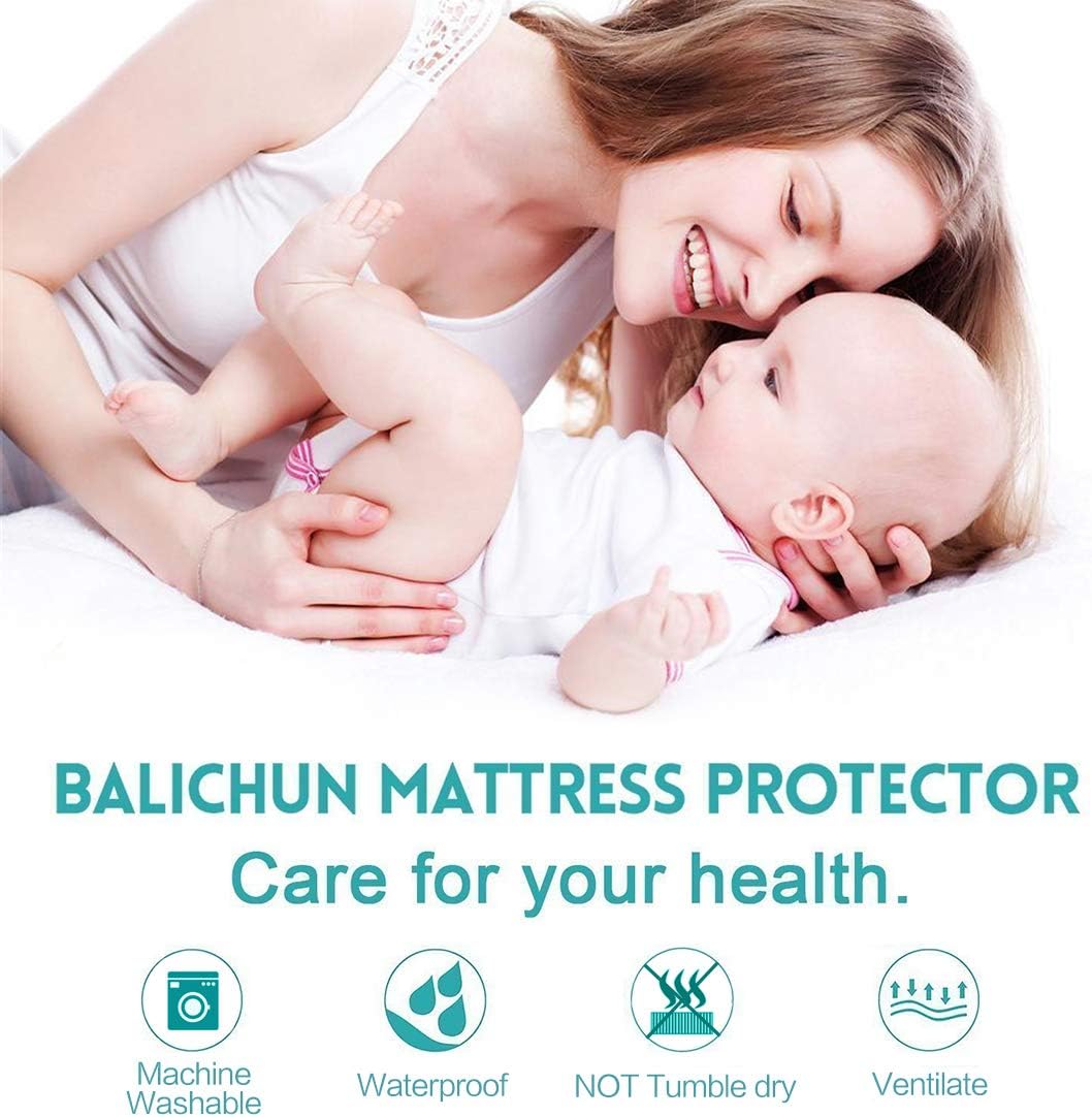 TASTELIFE Queen Waterproof Mattress Pad Protector Cover - Fitted 8" - 21" Deep Pocket - Hypoallergenic Vinyl Free: Home & Kitchen