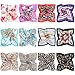 BMC 12pc Women's Silky Scarf Square Mixed Pattern & Colors Fashion Accessory Set -A Little Bit of Everything Pack