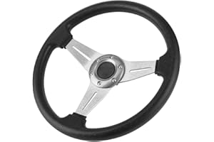 Tuzoo Steering Wheel, 350mm/14in Universal Drifting Deep Dish Racing Steering Wheel Ultra Sport Steering Wheel Replacement Ra
