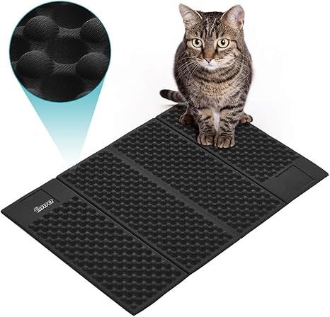 Dadypet Tapis De Litiere Pour Chat Tapis Pour Bac A Litiere Xxl 72 X 46 Cm Pliable Etanche Antiderapant Facile A Nettoyer Amazon Fr Animalerie