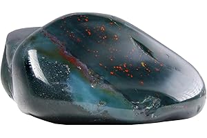 ERLIWAY Blood Stone Healing Crystal Stones, 1.25-2.0" Large Reiki Healing Gemstones Natural Tumbled Polished Stones for Energy Witchcraft Therapy Meditation