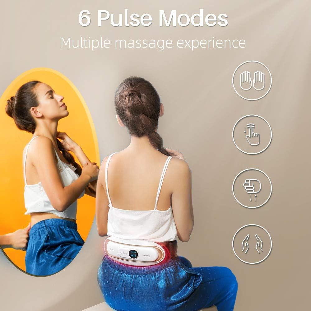 Lower Back Massager for Back Pain, Cordless Back Massage Belt with Heat for Women Men: Health & Personal Care
