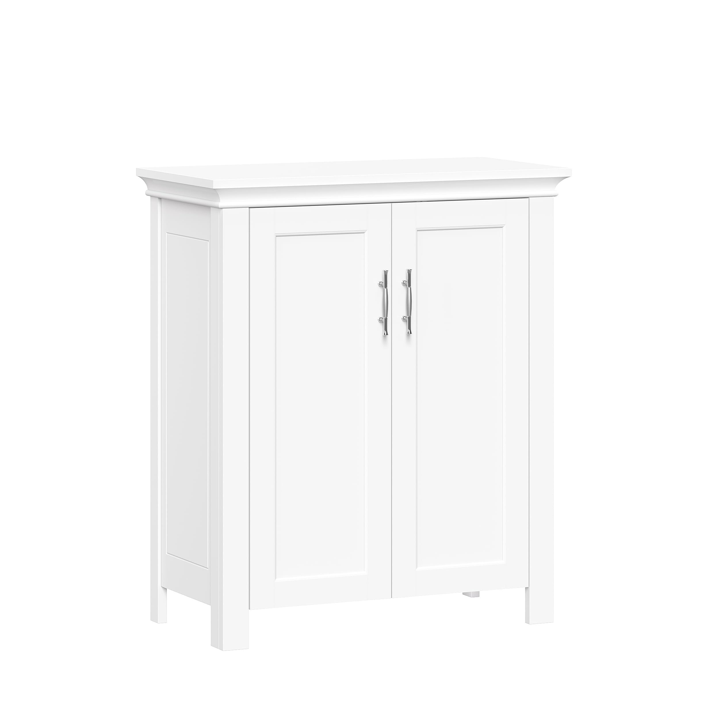 Photo 1 of **MISSING HARDWARE/DAMAGED**RiverRidge Somerset Two-Door Floor Cabinet with Adjustable Shelves – Elegant Bathroom Storage Cabinet with Classic Design, Inset Panels & Stylish Handles - Versatile Storage for Entryway or Linen
