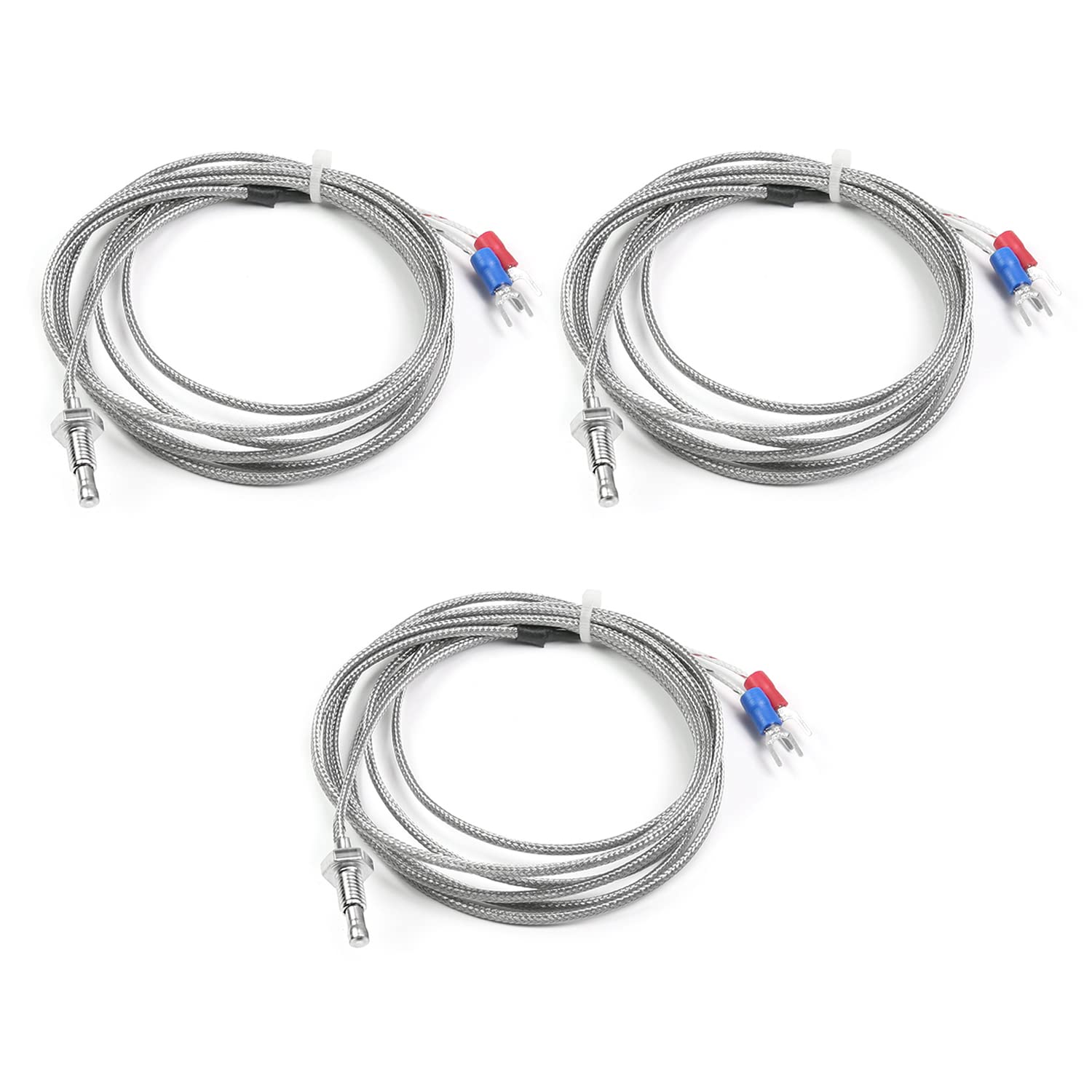 Othmro K-Type Thermocouple Temperature Sensors M6 Thread Probe with 2M/6.6Ft Wire 2pcs
