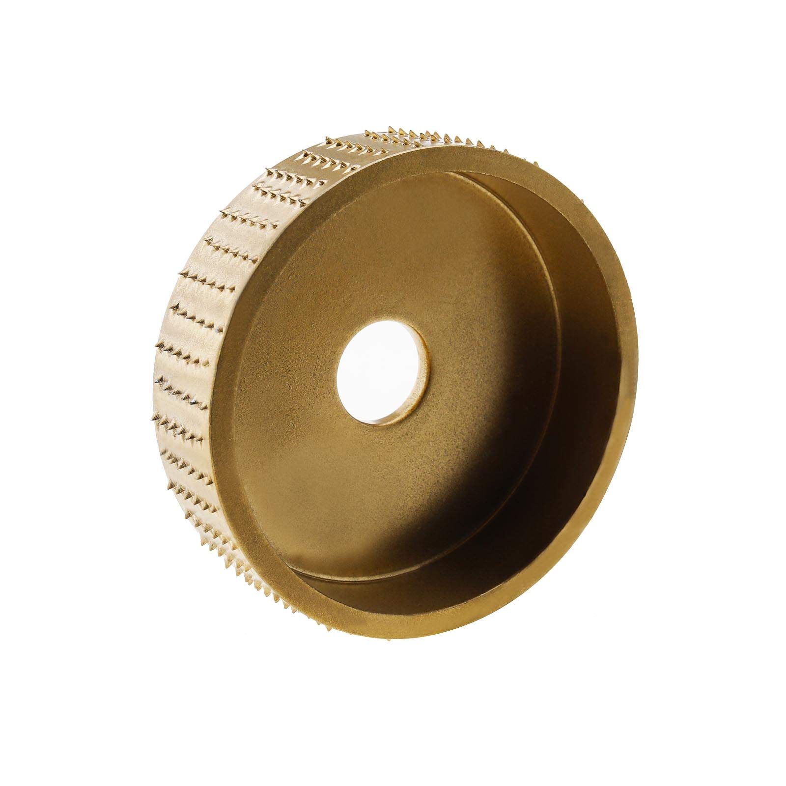OTOTEC Tungsten Carbide Wood Grinding Wheel Woodworking Sanding Carving Shaping Disc for Angle Grinder Attachment Tool - Golden