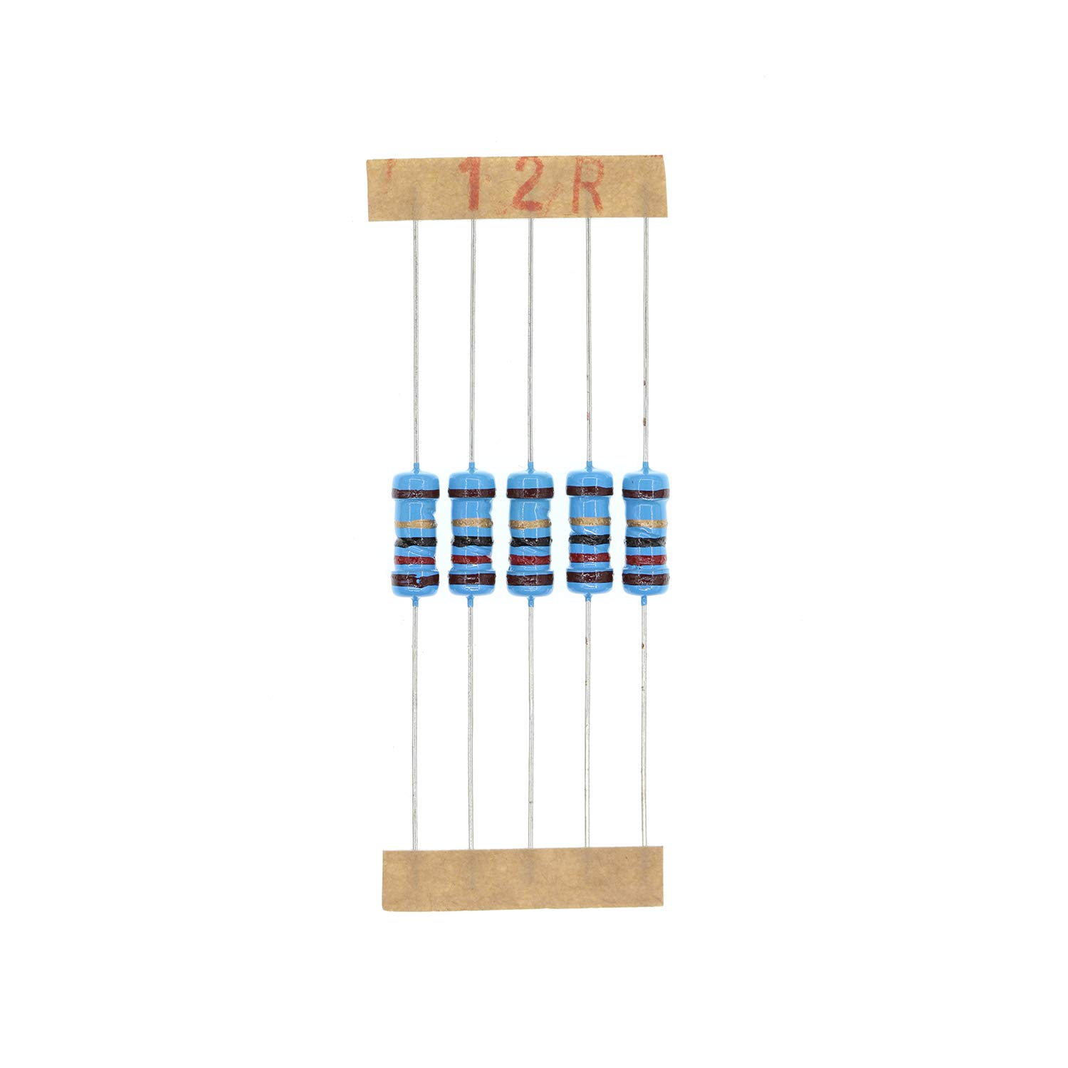 HUABAN 100PCS 1 Watts 1W 12R 12 Ohm 1% Metal Film Resistor