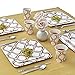 Silver Spoons Disposable 36 PC Dinnerware Set Dinner Side Plates, 18 Servings, Rose Gold