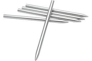 KEEJEA 5 Pack Aluminum 550 Paracord Fids 3 1/2inch Lacing Needle Stitching Needles for 4mm Paracord Lanyard (Silver)