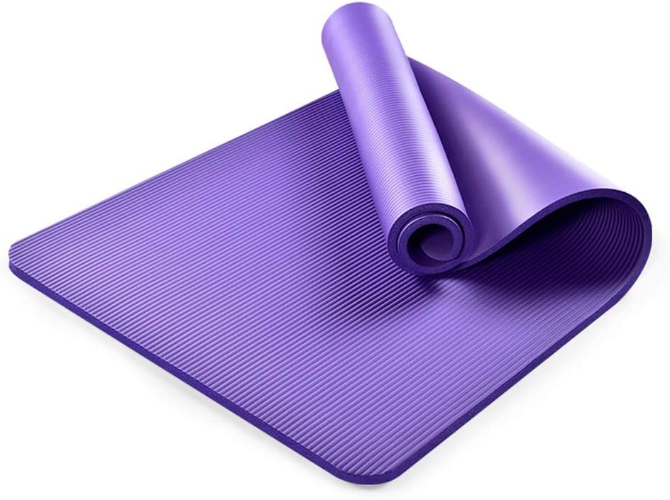 YAUUYA Yoga Mat Exercise Fitness Mat - High Density Non-Slip Workout Ma for Yoga, Pilates Exercises, Anti - Tear, Sweat - 183x61cm/185x80CM Pro Eco Friendly Non Slip Fitness Exercise Mat