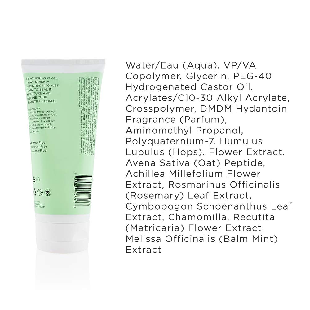 True Curl Light Hold Defining Hair Gel. Vegan, Cruelty Free, Style and Control for Frizz-Free Wavy, Curly Hair. Silicone, Sulfate and Paraben-Free, 6 Fl Oz. : Beauty