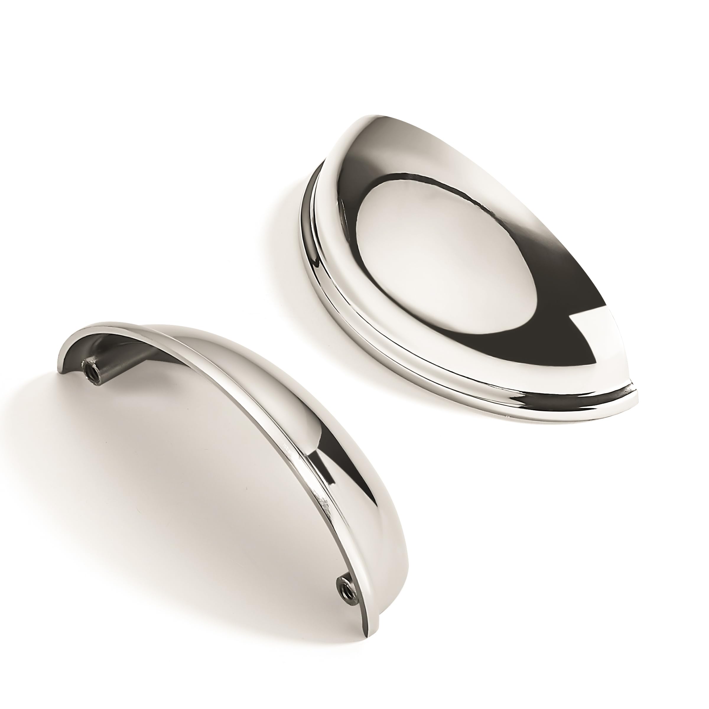 CABDM 2 Pack 3-3/4" Drawer Pulls Polished Nickel