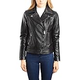 REED EST. 1950 Women's Jacket Genuine Lambskin Leather Biker Fashion Coat
