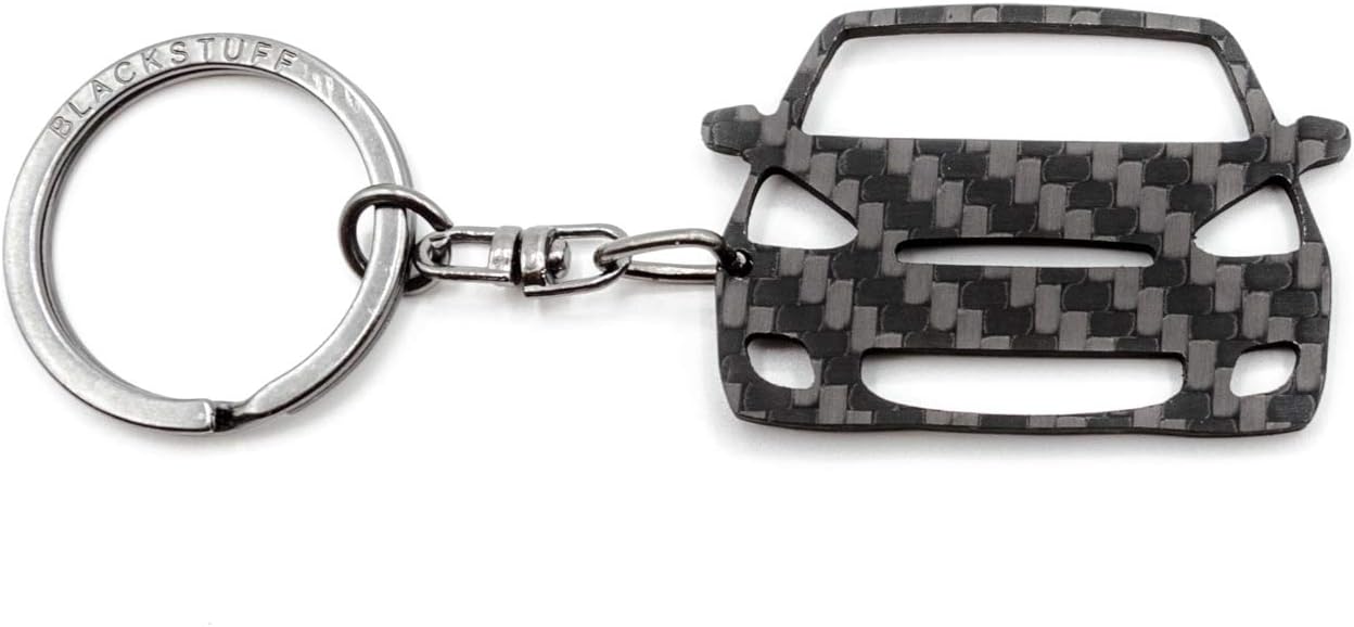 BlackStuff Carbon Fiber Keychain Keyring Ring Holder Compatible with Spacestar 2012-2019 BS-778 - Image 3