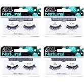 Ardell False Eyelashes Demi 101 - Black, Full Volume, Rounded Strip Wispy Lashes for a Natural Look, 4 Pack