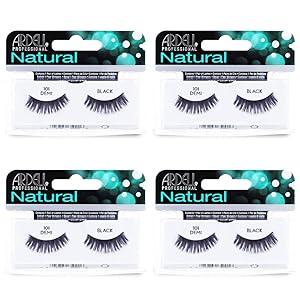 Ardell Natural Lashes False Eyelashes 101 Black Demi (4 pack)