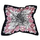 ETSYG 32'' Silk Scarf Women’s Large Square Satin Headscarf Headdress