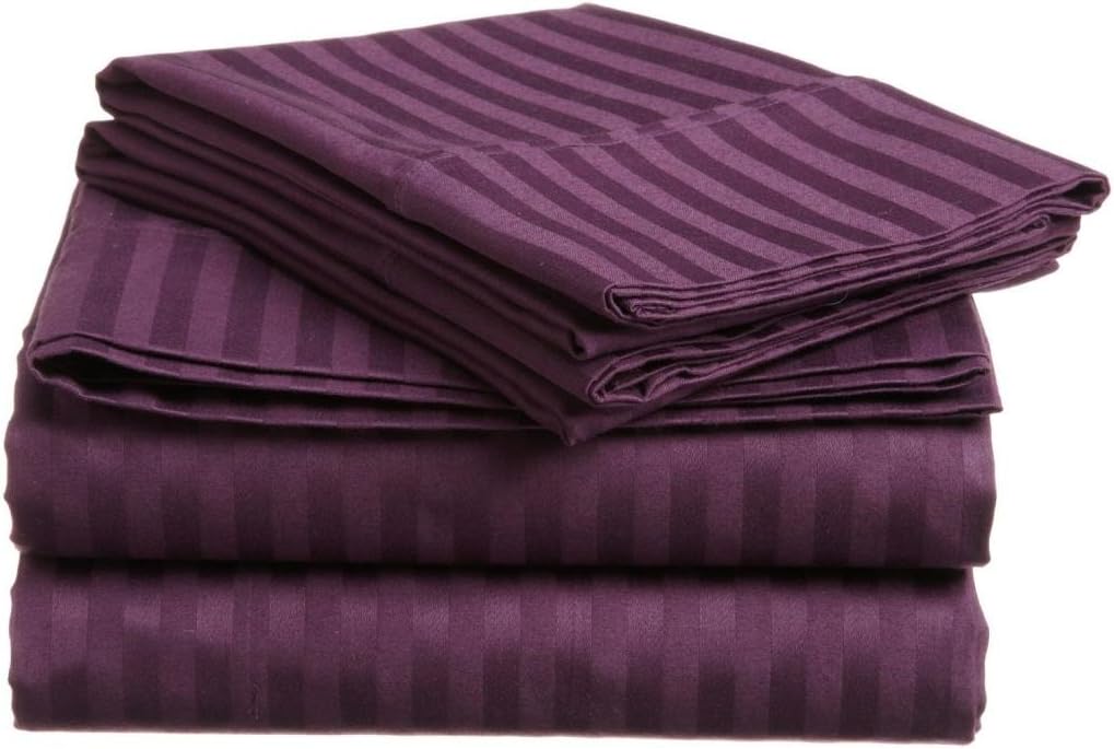 #1 Sheet Set on Amazon - 100% Microfiber Luxury Bedding Collections - HIGHEST QUALITY Fitted and Flat Bed Sheets - Pillowcases - Deep Fitted Pockets - Wrinkle - Fade - Stain Resistant - Great For Bedroom - Vacation Home - Guest Room - RV and Childrenโs Room - Super Soft Silky and Hypoallergenic!, LIFETIME MONEY BACK GUARANTEE (KING, PURPLE)