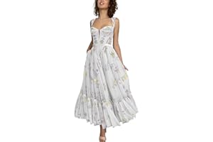 Basgute Women's Flower Embroidery Tulle Prom Dresses Tea Length Corset A Line Fairy Formal Evening Party Gown