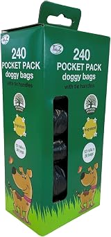 Tidyz 240 TidyZ Dog Poo Bags 30% Recycled 12 Rolls 20 bags Tie Handles Scented view 2