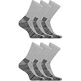 Merrell unisex-adult Men's and Women's Durable Everyday Work Crew Socks - 3 & 6 Pairs - Anti-odor Cotton