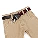 b.m.c BMC Boys 4pc Plain Dark Color Adjustable Elastic Band With Leather Loop Belt Set
