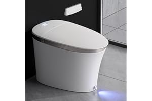 EPLO Luxury Smart Toilet with Auto Open/Close, Foam Dispenser, ADA Comfort Height Heated Seat, Warm Water/Dryer, Modern Elongated Bidet Toilet with Night Light for Bathrooms - iX7